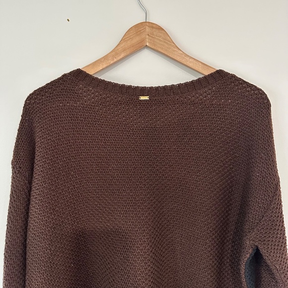 St John | Women’s Colour Block Sweater Cropped Sleeve Black and Brown Wool Blend - Picture 6 of 14